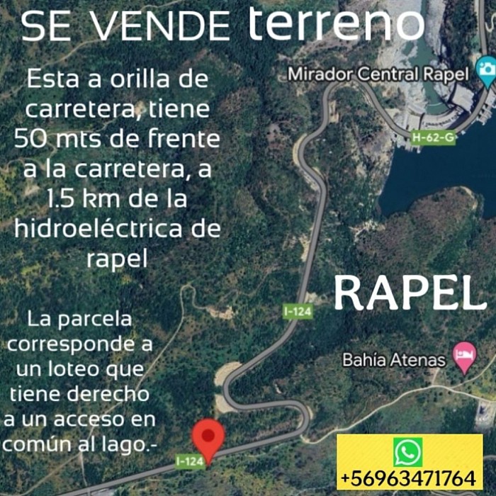 TERRENO ORILLA CARRETERA EN RAPEL